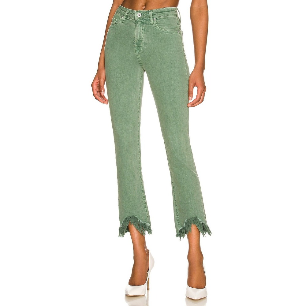 JONATHAN SIMKHAI STANDARD River High Rise Straight Jade Size 24